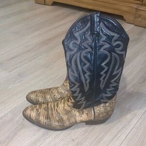 Panhandle Slim Desert Reptile Lizard Ranch Hand Rodeo Cowboy Boots 10 D USA